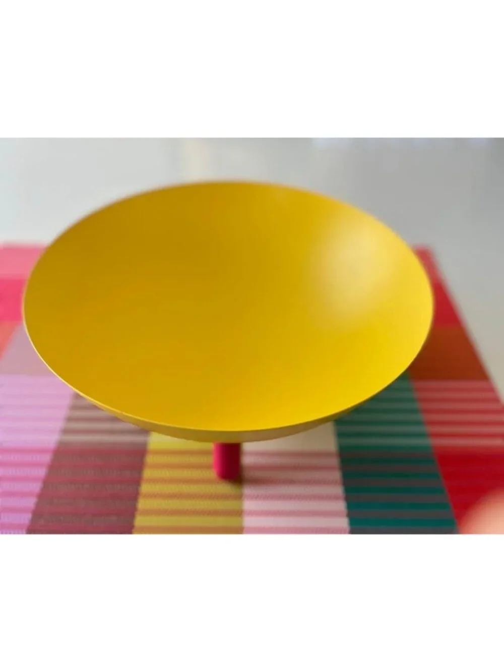 Vintage Ikea Postmodern Swedish Ps Series Yellow and Pink Tripod bowl by Ola Wih